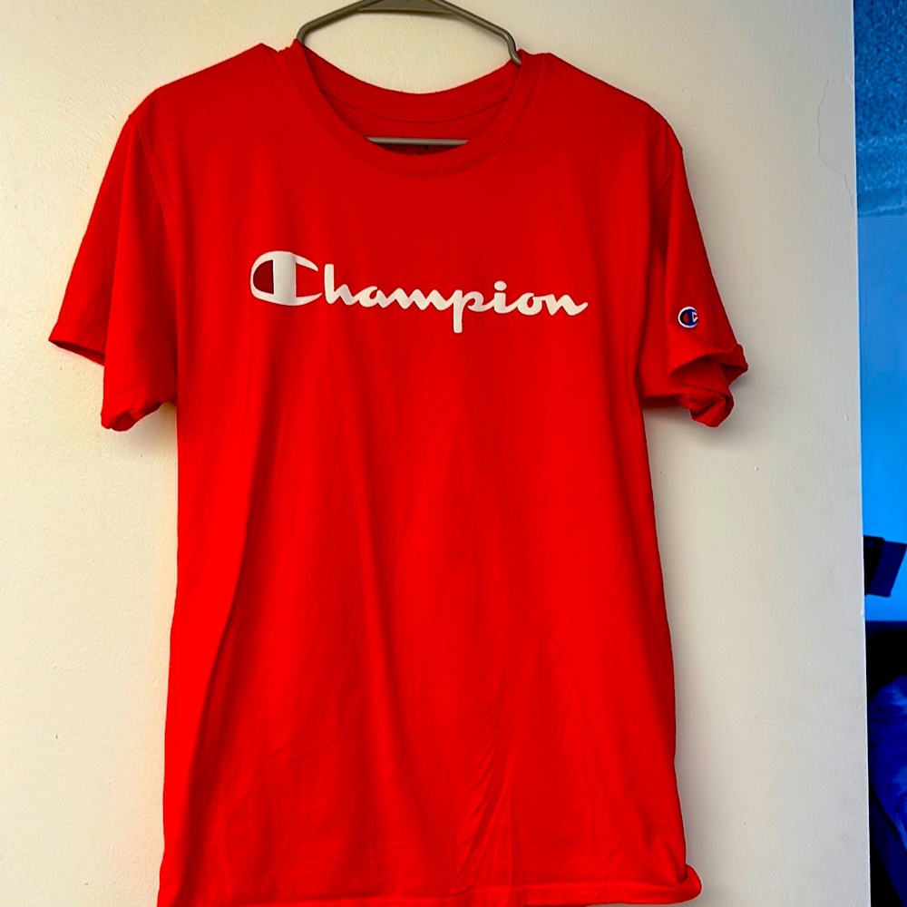 Champion Red Men’s Crewneck Tee